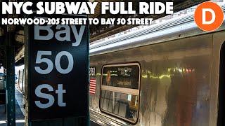 R68 D Train Full Ride from Norwood205 St to Bay 50 St  NYC Subway [upl. by Keven]