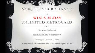 Win a 30Day Unlimited MetroCard or a 10000 American Express Gift Card [upl. by Abigale883]