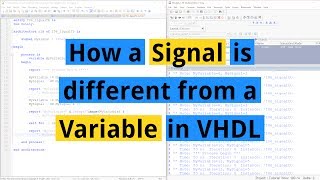 How a Signal is different from a Variable in VHDL [upl. by Medea959]