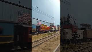 CN GMD1 moves caboose string hoscale modelrail railroad railway custom 3d [upl. by Sidon]