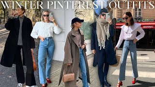 RECREATING WINTER PINTEREST OUTFITS 2024  Casual Outfit Ideas [upl. by Azer]