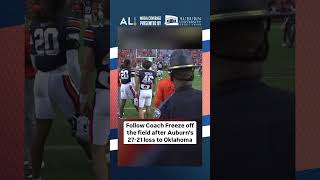 Follow Hugh Freeze off the field after Auburns 2721 loss to Oklahoma [upl. by Puritan]