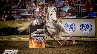 Chayni Chamberlain holds the fastest time of the ERA Premier Tour in the Barrel Racing [upl. by Healey]