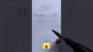 Convert percentage to ratiomathsviralshorts [upl. by Harmonia]