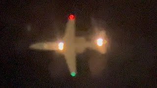 LEARJET 45 LOW NIGHT FLYBY OVERHEAD STABILIZED [upl. by Eeltrebor]