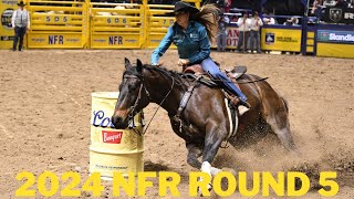 2024 NFR Barrel Racing  Round 5 [upl. by Ahsiei]