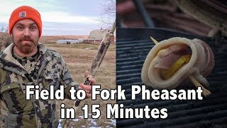 GREAT WAY TO COOK PHEASANT Field to Fork Pheasant in 15 Minutes [upl. by Asiruam426]