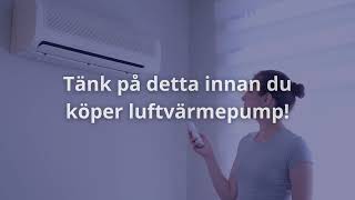 Luftvärmepump bäst i test Tips och råd [upl. by Ahearn]