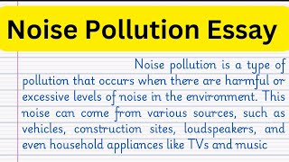 noise pollution essay in english  essay on noise pollution  noise pollution nibandh [upl. by Doak]