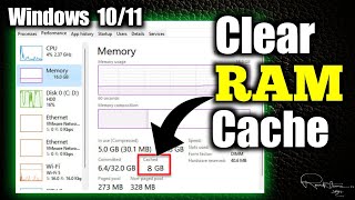 How to Clear RAM Cache in Windows 1011 2024  Boost Your PC Speed [upl. by Gow]