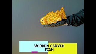 New Power Carving a wooden FISH Miniature Dremel tool [upl. by Eceinhoj]