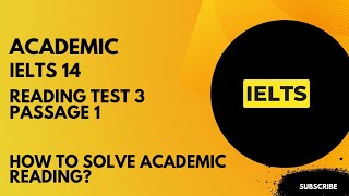 IELTS 14 Reading Test 3 Passage 1How to solve Reading [upl. by Larimer985]