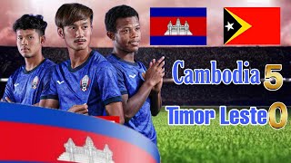 Cambodia Vs Timor Leste 50 cambodia sports football timorleste [upl. by Pearson528]