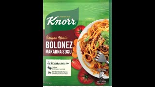 KNORR BOLONEZ MAKARNA SOSU İLE MAKARNA YAPTIK [upl. by Maag]