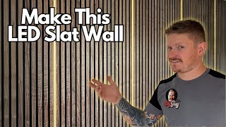 How to Install Slat Wall Panels With LED Lighting Built in [upl. by Holzman]