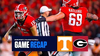 No 12 Georgia TOPS No 7 Tennessee at home keep CFP hopes alive  Game Recap [upl. by Acenes]