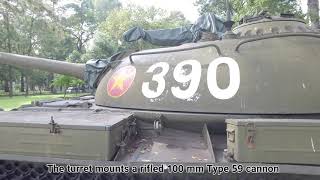 Type 59 tank Vietnam Army Walkaround Video Reunification Palace DJI Osmo [upl. by Oicnecserc]