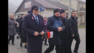 Święto Niepodległości Annopol 2024  Przemarsz uczestników obchodów pod Pomnik Józefa Piłsudskiego [upl. by Jacquelyn]