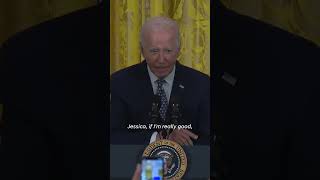 President Biden jokingly asks Jessica Alba for a job Shorts [upl. by Odrautse]