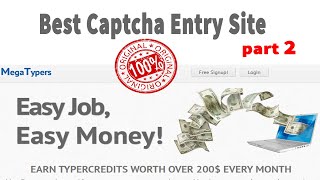 MAKE UPTO 250 MONTHLY IN 2020 WITH BEST CAPTCHA ENTRY SITE MEGATYPERS  PART 2 [upl. by Gamber996]