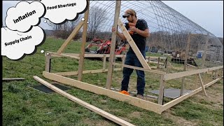 Building A Cattle Panel Greenhouse To Help Us Thrive And Provide quotDay1quot [upl. by Ainola42]