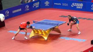 Ma Long with long serves against Ma Lin [upl. by Ximena]