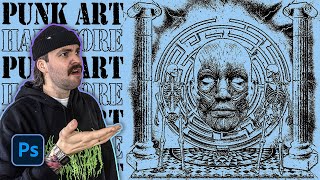 How To Make HARDCORE PUNK Artwork  Photoshop Tutorial 2022 [upl. by Teage571]