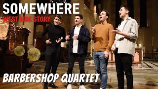 Somewhere West Side Story  A Cappella Barbershop Quartet Performance  The Ashatones [upl. by Nela410]