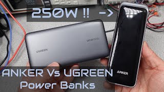 Anker Prime 250W 27650 mAh versus UGREEN 25k 145W Power Banks [upl. by Rastus458]