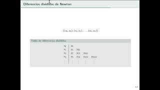 Polinomio interpolador en diferencias divididas de Newton   UPV [upl. by Sherborne]