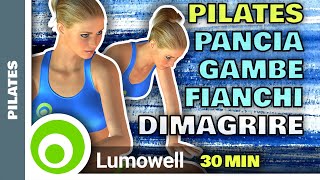 Pilates A Casa Per Dimagrire Pancia Gambe E Fianchi [upl. by Imiaj]