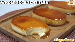 WHOLE EGG LECHE FLAN WITH 4 INGREDIENTS [upl. by Enisaj65]