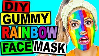 DIY GUMMY EDIBLE RAINBOW FACE MASK [upl. by Julianna]