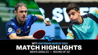 Ovidiu Ionescu vs Benyamin Faraji  MS R32  WTT Contender Muscat 2024 [upl. by Eelirol]