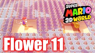 Super Mario 3D World  World Flower 11  Spiky Spike Bridge Sneak  All Stars Gameplay Walkthrough [upl. by Snider634]