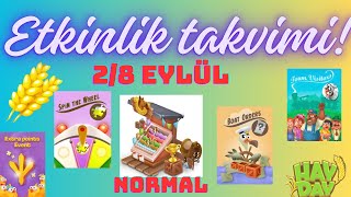 ETKİNLİK TAKVİMİ 28 EYLÜL HAY DAY UMİT UYKU [upl. by Culley157]