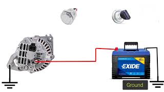 How to wiring alternator  alternator wiring diagram  Mitsubishi 12V 90A Alternator Wiring [upl. by Chemosh]