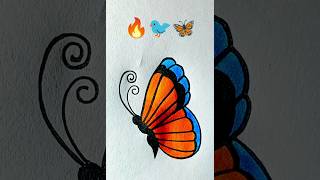 🔥🐦🦋 Creative emoji mixing drawings emojiartart satisfying painting coloring [upl. by Hannover]