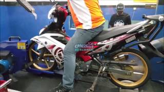 Yamaha LC135 65mm 195cc Bore Uma Racing CDI ECU Dyno Tuning  Motodynamics Technology Malaysia [upl. by Llessur331]