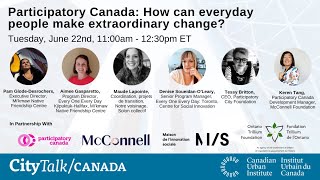 Participatory Canada How can everyday people make extraordinary change [upl. by Acirderf148]