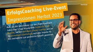 ErfolgsCoaching LiveEvent Impressionen Herbst 2023 [upl. by Siusan]