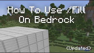 How To Use Minecraft fill Command In Minecraft Bedrock [upl. by Yrojram]