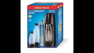 Sodastream Spirit Mega Pack  Sparkling Water Maker with Gas Cylinder UNBOXING [upl. by Sievert859]