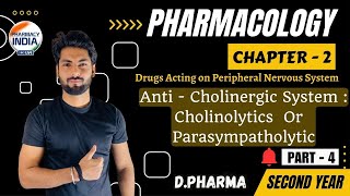 Anti  Cholinergic System  Cholinolytics Or Parasympatholytic  CH2  P4  PHARMACOLOGY  2nd YEAR [upl. by Sheehan187]