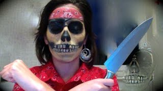 Pirate skull  teschio pirata makeup tutorial by Federica [upl. by Blanca]