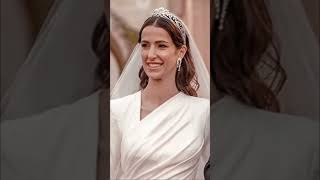 Royal Wedding in Jordan Crown Prince Hussein weds Rajwa Al Saif royalwedding tiara royal [upl. by Alane806]