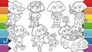 Dora The Explorer amp Boots Coloring Pages [upl. by Kaile]