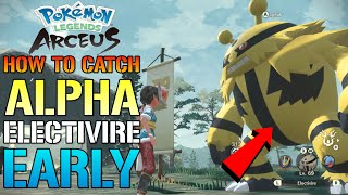 Pokemon Legends Arceus How To Catch ALPHA Electivire The EASY Way Early In The Game [upl. by Nilknarf]