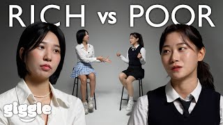 RICH vs POOR Girl at school  Does money make you popular in class [upl. by Inoek610]