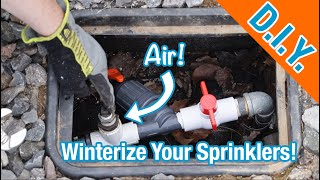 How To Winterize Your Sprinklers Sprinkler Blow Out With Air [upl. by Htebsle]